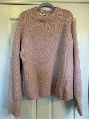 Herizon Ribbed Funnel Neck Sweater - Blushed Pink